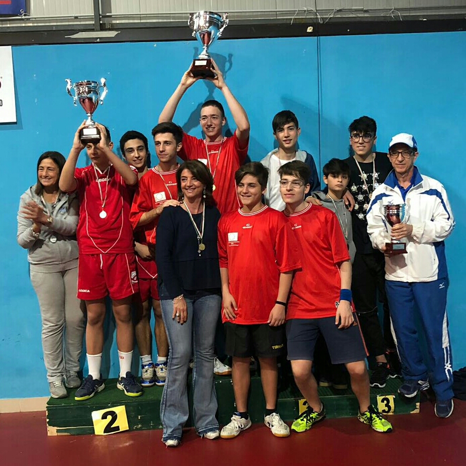 Primo posto regionale allievi tennistavolo, 4 maggio 2018